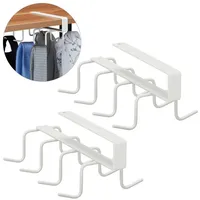 Relaxdays 2 x Haken Schrankeinsatz, 8 Haken, Metall, ohne