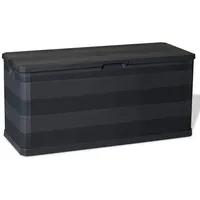 Furnicato Gartenbox Schwarz 117×45×56 cm