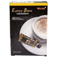 Hellma Espresso-Bohne in Zartbitterschokolade Schokolade 40 St.