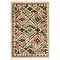 benuta pure Kelim, Grün, Textil, Orientalisch, Rechteckig, 120x170 cm, Care & Fair, Handmade in India, pflegeleicht, Teppiche & Böden, Teppiche, Naturteppiche