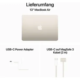 Apple MacBook Air M2 2024 13,6" 16 GB RAM 256 GB SSD 8-Core GPU Polarstern