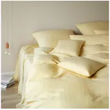 ELEGANTE Breezee Halbleinen Gelb 200 x 220 cm + 2 x 80 x 80 cm