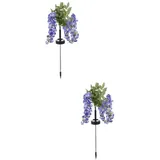 Uonlytech 2 Stücke Solar Lichter 40- Solar-powered Outdoor Garten Laterne Hof Lichter Landschaft Lampe Energie-saving Pathway Licht