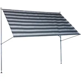Angerer Klemmmarkise Premium 350 cm dunkelgrau/weiß