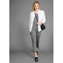 Jumpsuit LAURA SCOTT, Damen, Gr. 40, N-Gr, grau (anthrazith), Jersey, Obermaterial: 95% Viskose, 5% Elasthan, unifarben, Basic, bequem wadenlang, Rundhals, Kurzarm angeschnitten, Overalls, aus elastischem Jersey - NEUE KOLLEKTION