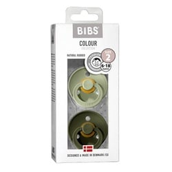 BIBS Schnuller Colour 2er Pack Sage+Hunter Green 6-18m