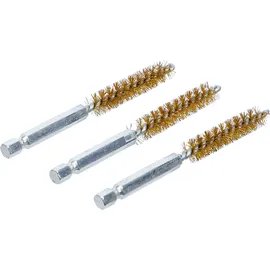BGS Messingbürste 10 mm Antrieb Außensechskant 6,3 mm (1/4) 3-tlg