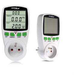 GreenBlue Stromverbrauchszähler GB202, Energieverbrauch - Messgerät Wattmeter Stromzähler weiß