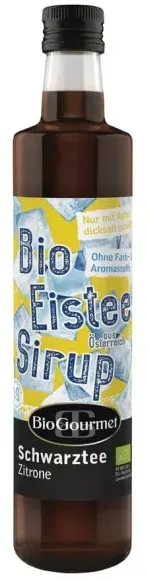 BioGourmet Eistee Sirup Schwarztee Zitrone bio