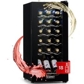 Klarstein Shiraz 18 Uno Weinkühlschrank 50l 18Fl Touch-Bedienfeld 5-18°C