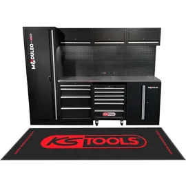 KS Tools Lochwand Stahlblech 264 x 196 x 50 cm schwarz