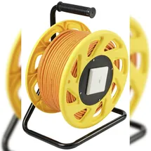 Renkforce RJ45 Netzwerk Kabeltrommel CAT 7a S/FTP 50.00m Orange Rund