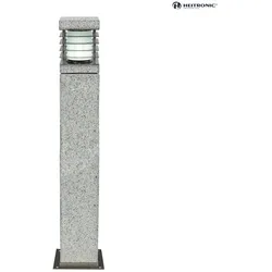 HEITRONIC Outdoor Standleuchte LA MER, 70cm, E27 max. 20W, Granit / Edelstahl, seewasserbeständig, für Gravur geeignet HEI-37260