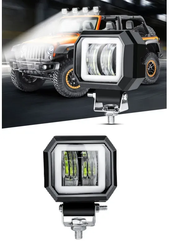 7D LED-Halogen 7,6 cm LED-Arbeitslampe, LED-Scheinwerfer, Projektor, Rücklicht, 20 W, 1000 lm, 12/24 V