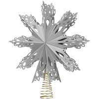 Broste Copenhagen Christmas Star aus Papier in der Farbe Silver, 30cm,