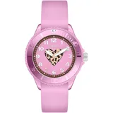 s.Oliver Kinderuhr, mit süßem Leo Detail SO-4507-PQ - pink