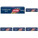 Barilla Pasta Nudeln Klassische Capellini n. 1 aus hochwertigem Hartweizen immer al dente 500 g (Packung mit 5)