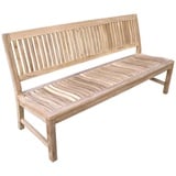 LINDER EXCLUSIV LINDER Stabile Gartenbank Kingsbury in Premium Teak ohne Armlehne 150 cm