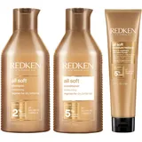 Redken All Soft Set Shampoo 300 ml + Moisture Restore Leave-In 150 ml