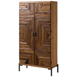 MASSIVMOEBEL24.DE Vitrine LYON 90 x 40 x 180 cm Beige