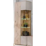 inn.furn Vitrine Stauraumvitrine 70 x 40 x 197 cm Beige