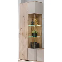 inn.furn Vitrine Stauraumvitrine 70 x 40 x 197 cm Beige