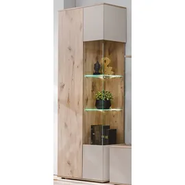 inn.furn Vitrine Stauraumvitrine 70 x 40 x 197 cm Beige