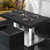 GGM Möbel Bistro Loungetisch 120 x 70 x 41 cm Schwarz Marmor