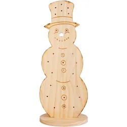 Näve LED-Holz-Dekoleuchte "SNOWY" klein