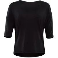 Winshape Damen, Seidig weiches Bambus-3/4-Arm Shirt, schwarz, XS