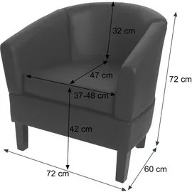 MCW Sessel O17 schwarz 0 x 0 x 0 cm mit Fußbodenschonern