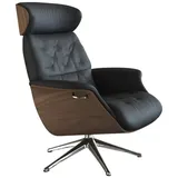 flexlux Relaxsessel Volden 83 x 112 x 125 cm schwarz mit verstellbarer Rücken- & Kopfstütze, drehbar