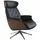 flexlux Relaxsessel Volden 83 x 112 x 125 cm schwarz mit verstellbarer Rücken- & Kopfstütze, drehbar