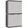 vidaXL Gartenschrank Grau und Schwarz 97x37x165 cm PP