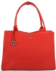 Socha Laptoptasche für Frauen 15,6 Zoll herausnehmbares Laptopfach Hibiscus Red