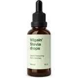 Vilgain Stevia Drops – Natürlicher kalorienfreier Süßstoff, 5 Geschmacksrichtungen, ideal für Getränke, Backen & Diabetiker, ohne Zucker, hitzebeständig, vegan & ergiebig (50ml, Natural)