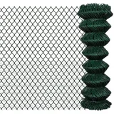 vidaXL Maschendrahtzaun Stahl 1,25x15 m Grün