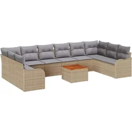 vidaXL Garten-Sofa-Set 10-tlg. beige