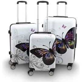 Berwin Bituxx Kofferset 3teilig Design Butterfly MS-17185 - Bunt