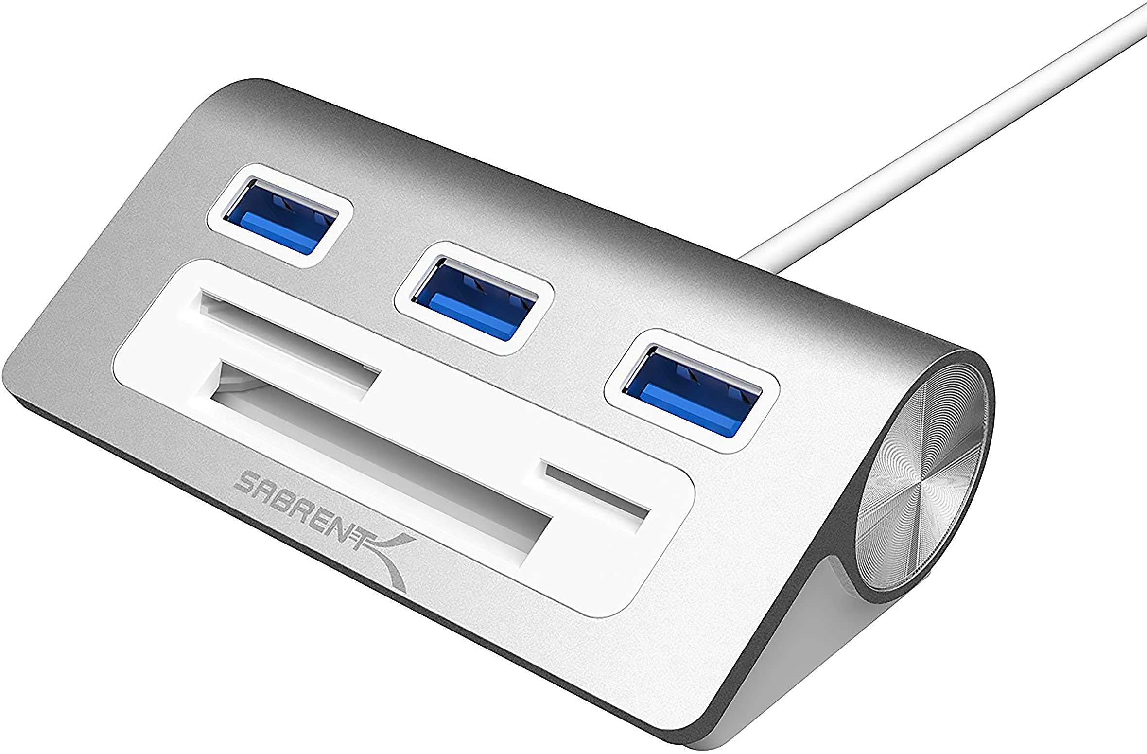 SABRENT USB hub 3.2x1, USB Adapter 6 in 1 mit 3 Port USB | CF, SD/microSD kartenleser, USB Verteiler, mehrfach USB verlängerung für MacBook, MacBook Air, Mac Mini, oder jeder PC (HB-MACR)