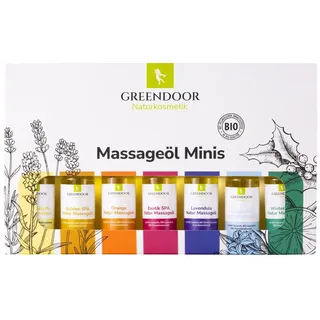 GREENDOOR Massageöl Sortiment als Minis Set 175 ml