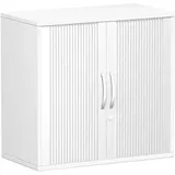 Geramöbel Flex Rollladenschrank 80 x 42,5 x 79,8 cm silber / weiß