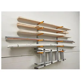 Bora Kragarmregal Holz 6 Etagen Orange/Grau
