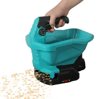 Akku Düngerstreuer für Makita Akku 18V,Universal Streuer, 3,3 L, 6-stufige Drehzahlregulierung,8-stufige Streumengenregulierung, Akku-Handstreuer für Dünger, Samen,Erde oder Salz nutzbar,Ohne Akku (A)