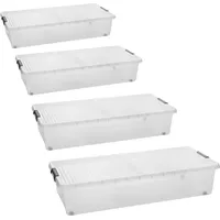 Centi SUSTANIA Unterbettbox 78 x 38 x 16 cm 4-tlg. transparent