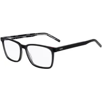 Hugo Rechteckig Azetat Brillen in Grey Pattern Black für Herren, Brille mit Sehstärke, optional mit Sonnenbrillen tönung oder Blaulichtfilter (Modell Hg 1074)