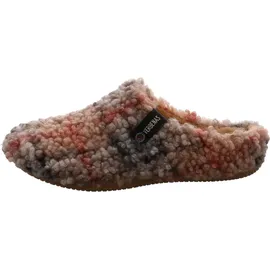 Verbenas Damen Hausschuh York Plaid Borrego weiß/beige/rot - 37 EU