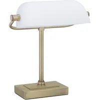 Relaxdays Relaxdays, Tischlampe, Bankerlampe