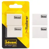 IDENA Radierer weiß 2 Stück