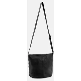 FredsBruder Riffelinchen Umhängetasche Leder Black/Grau